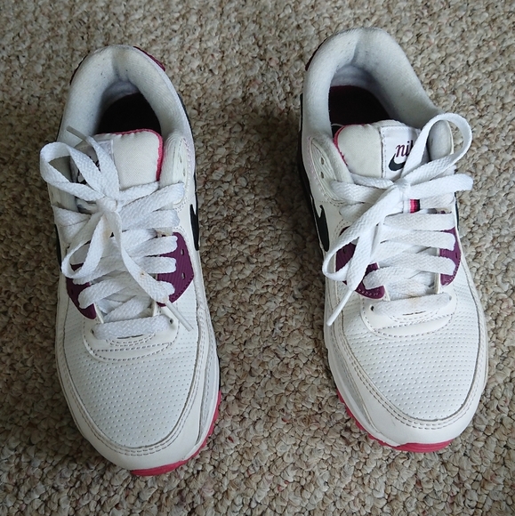 NIKE AIR MAX 90 white black dark beetroot DH1316-100 SIZE 7 - Picture 12 of 16